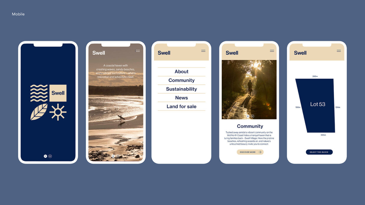Swell mobile page