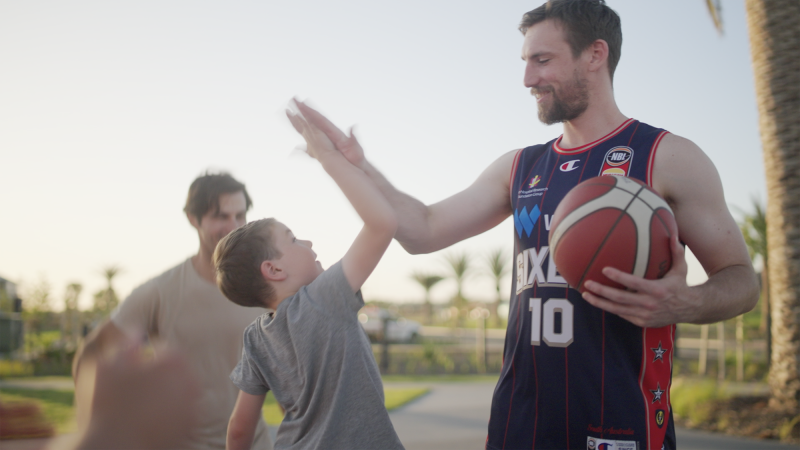 Basketbll high five image